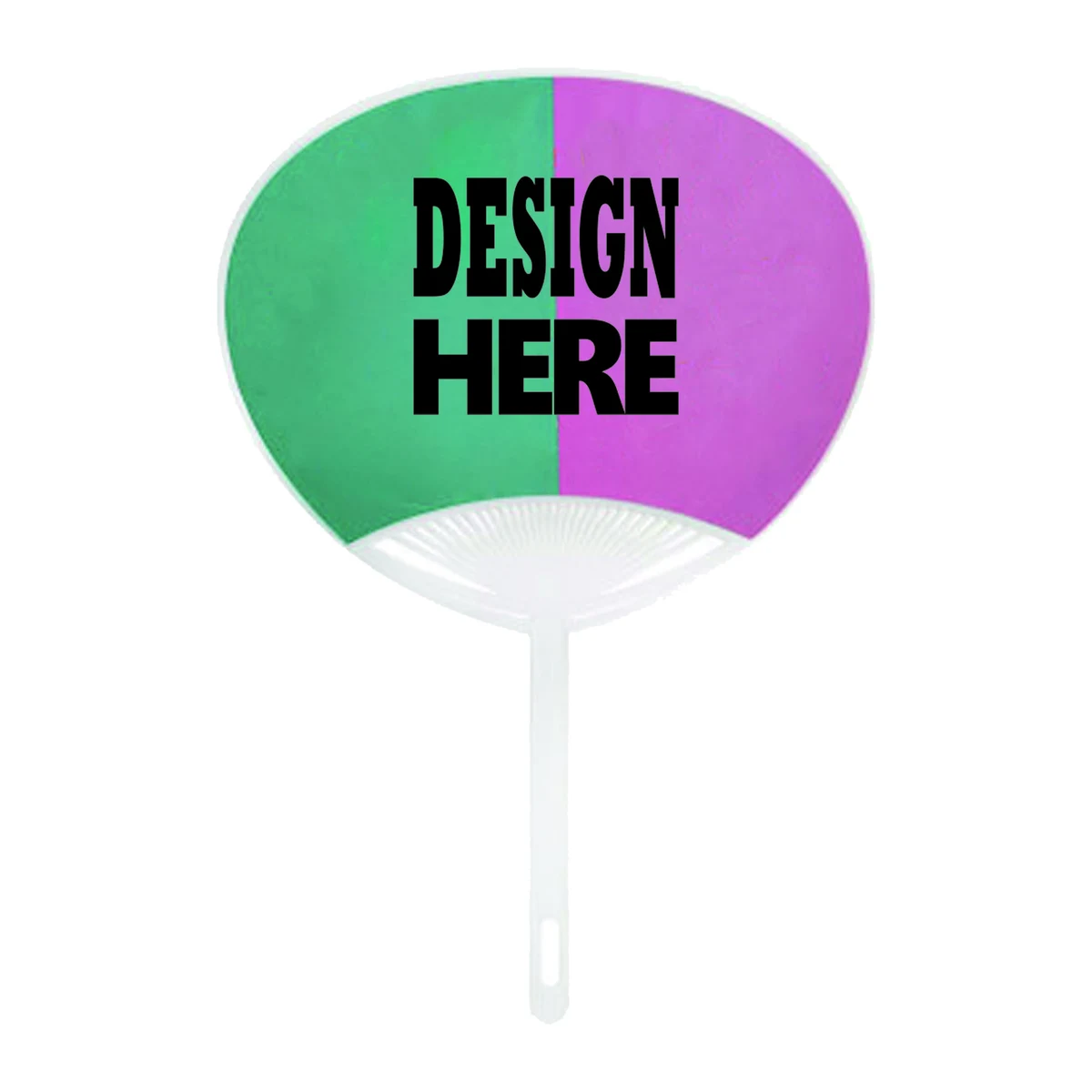 Plastic Advertising Hand Fan Full Color 1