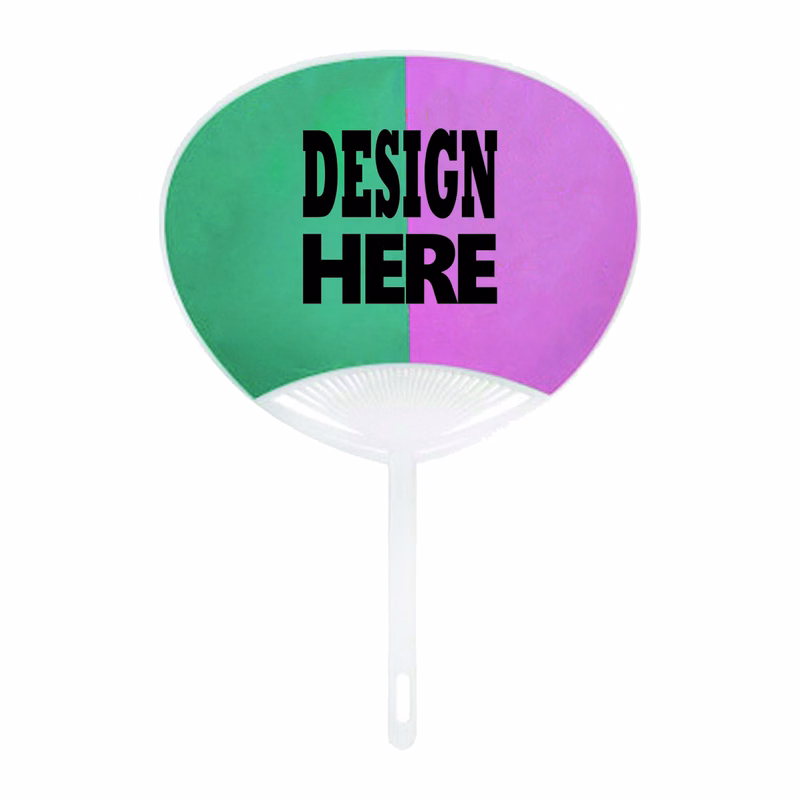 Plastic Advertising Hand Fan Full Color