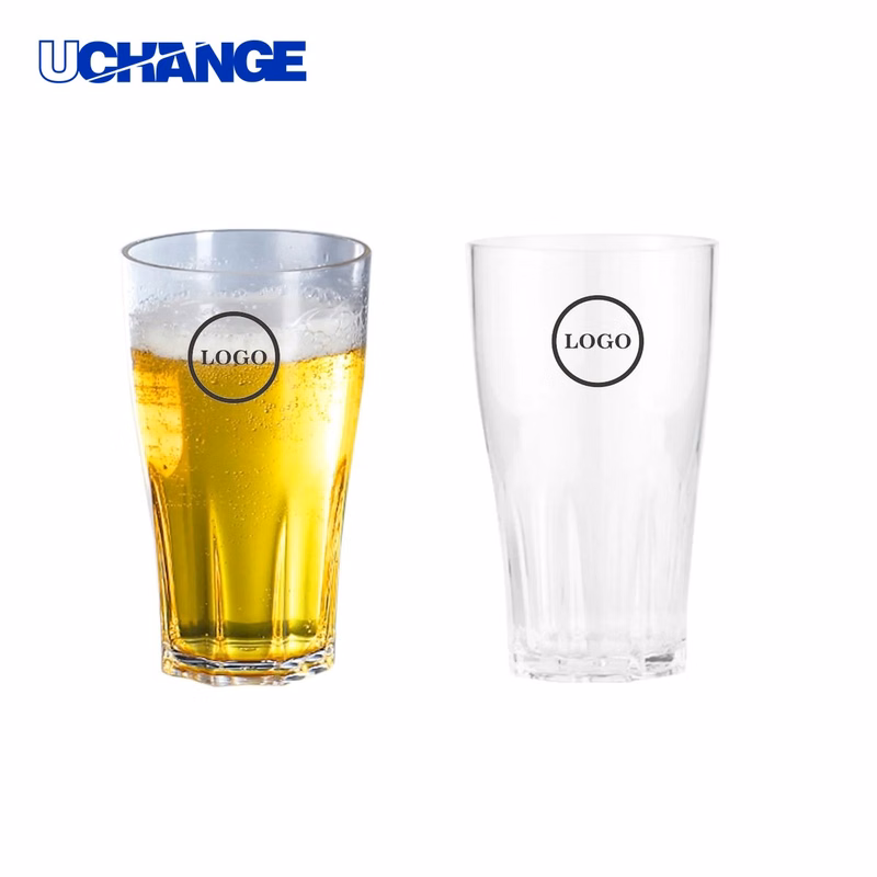 16 oz Clear Acrylic Pint Beer Cup Drinkware for Bars