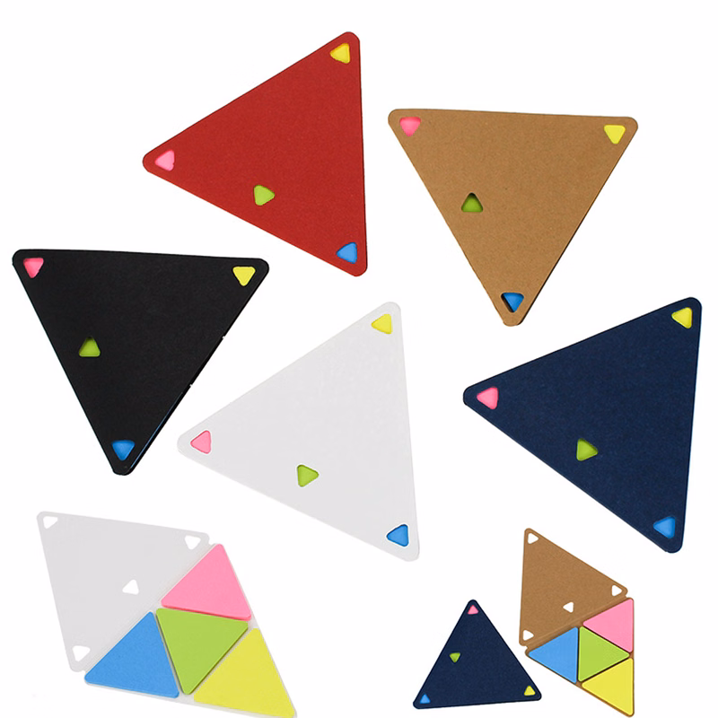 3.5"L X 4.1"W Office Gadget Triangular Multi-color Sticky Notes