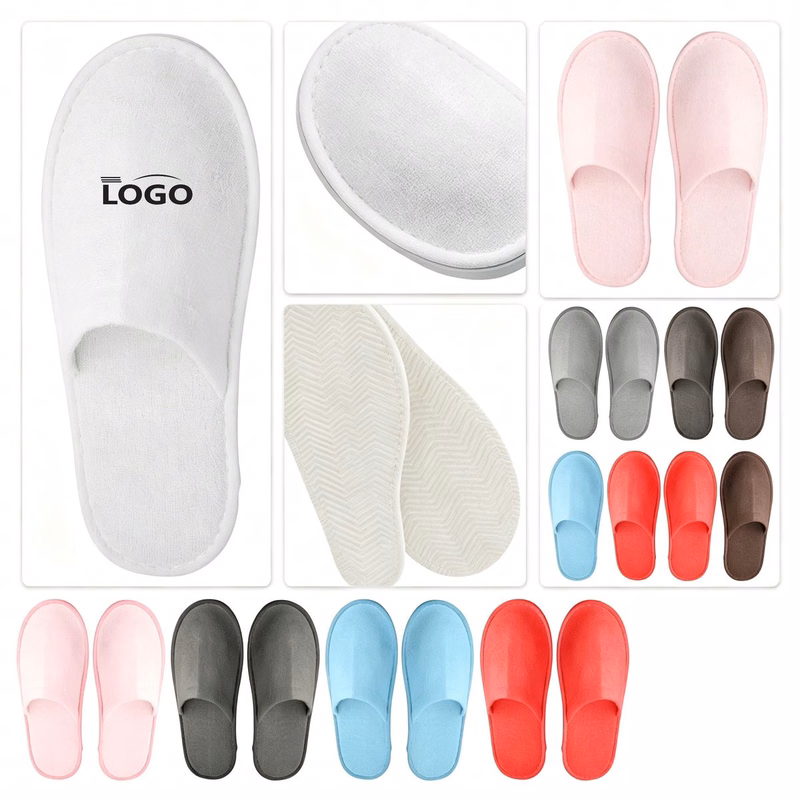 Disposable Hotel Slippers with Towel Fabric