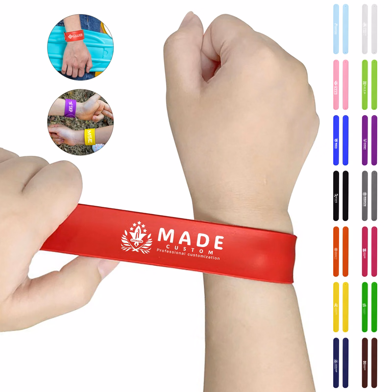 Silicone Slap Bracelets Solid Color Wristbands