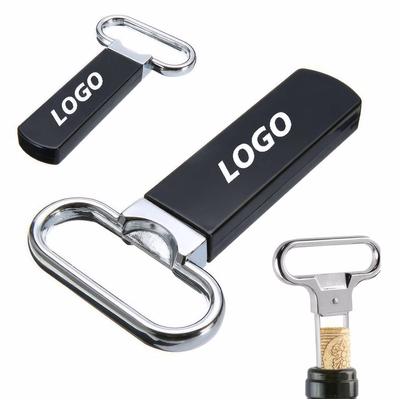 Custom Steel Two-Prong Cork Puller with Cover