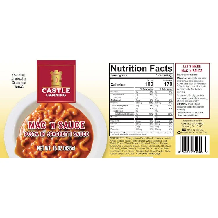 Canned Mac N Sauce - Full Pallet 1