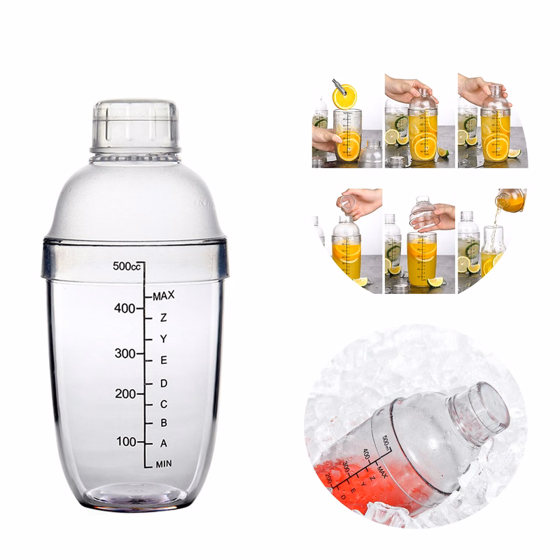 16.9oz Plastic Cocktail Shaker Bottle