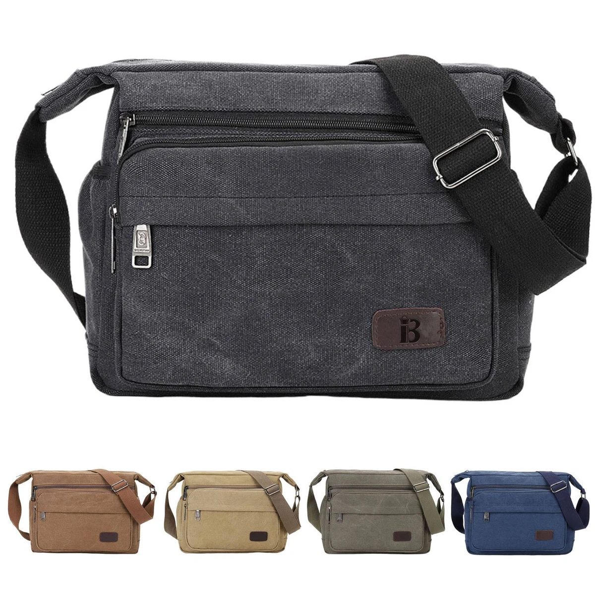 Canvas Crossbody Messenger Bag 1