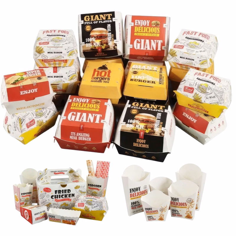 Custom Printed French Fried Chicken Paper Boxes