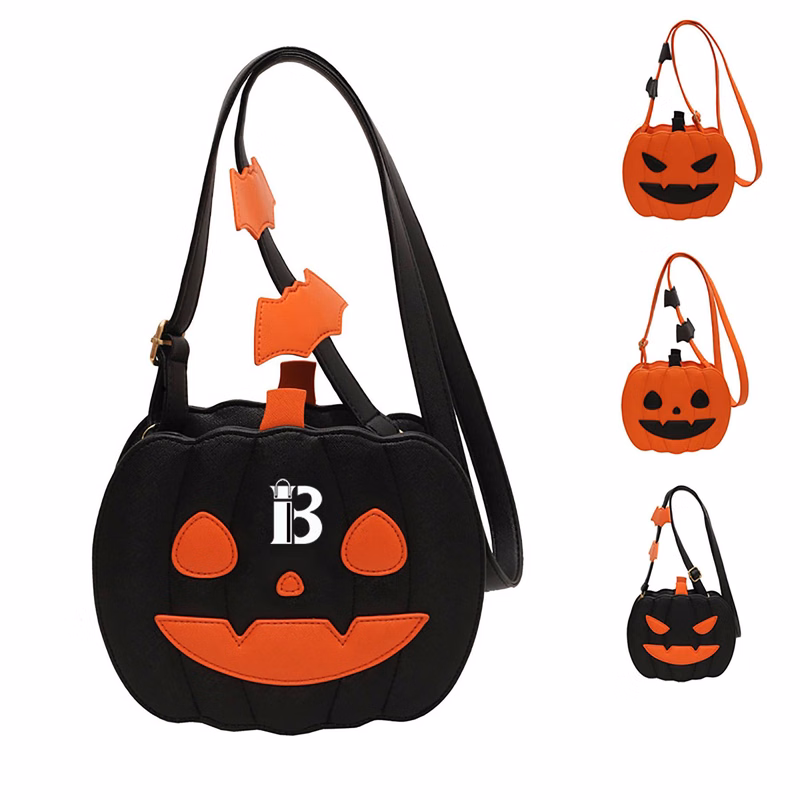 Whimsical Halloween Pumpkin Crossbody Bag