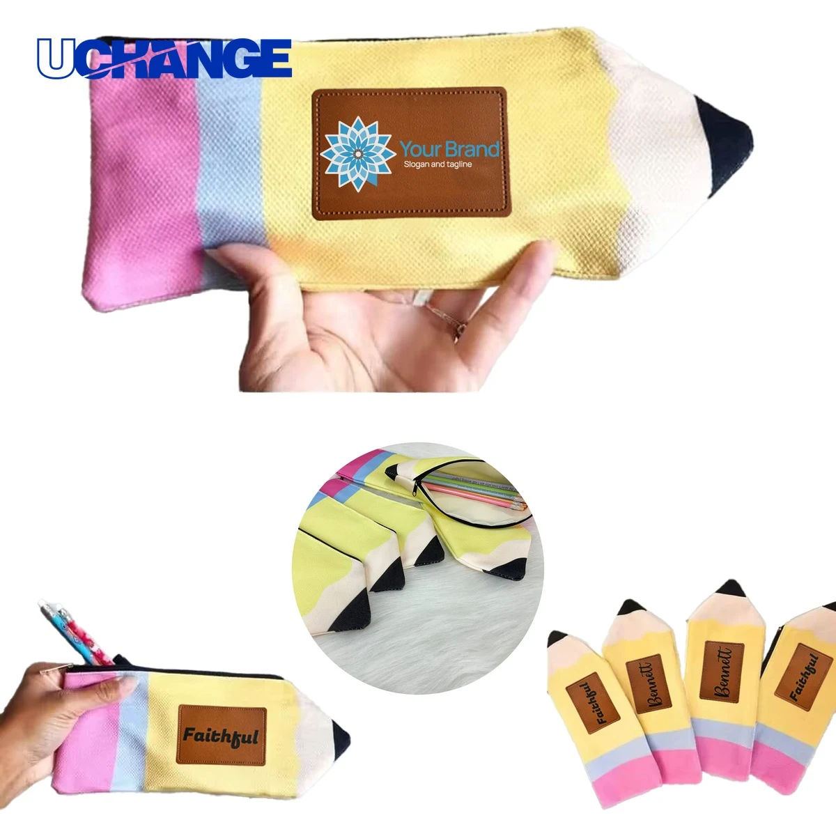 Pencil-Shaped Canvas Pouch 1