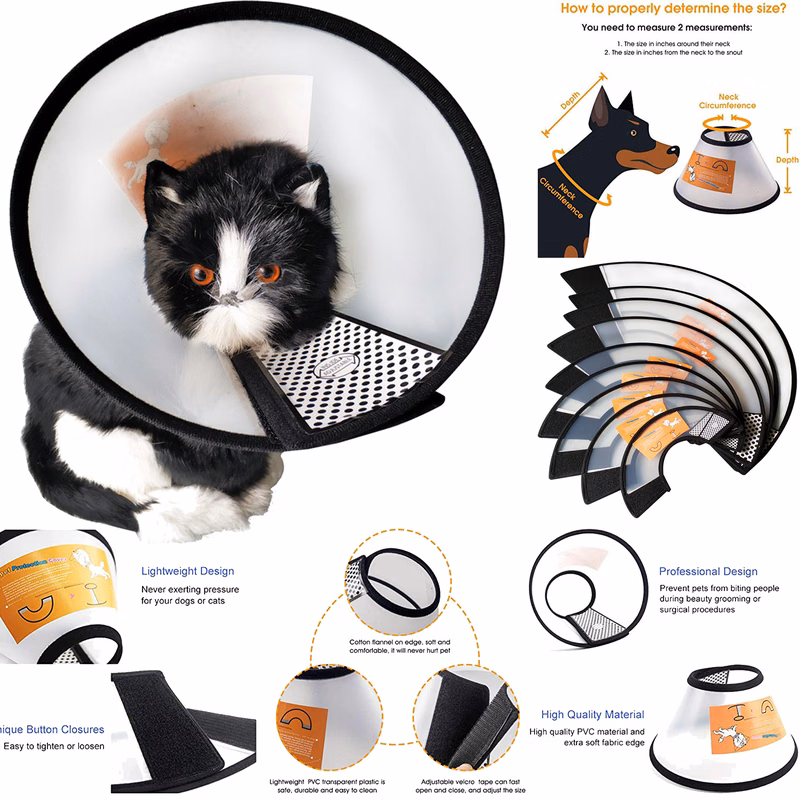 Adjustable Pet Cone Pet Recovery Collar Comfy Protective Collar