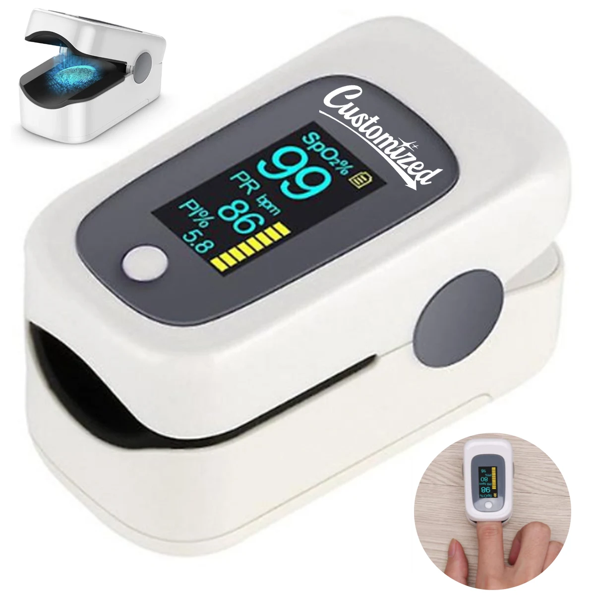 LED Fingertip Pulse Oximeter with SpO2 Display 1