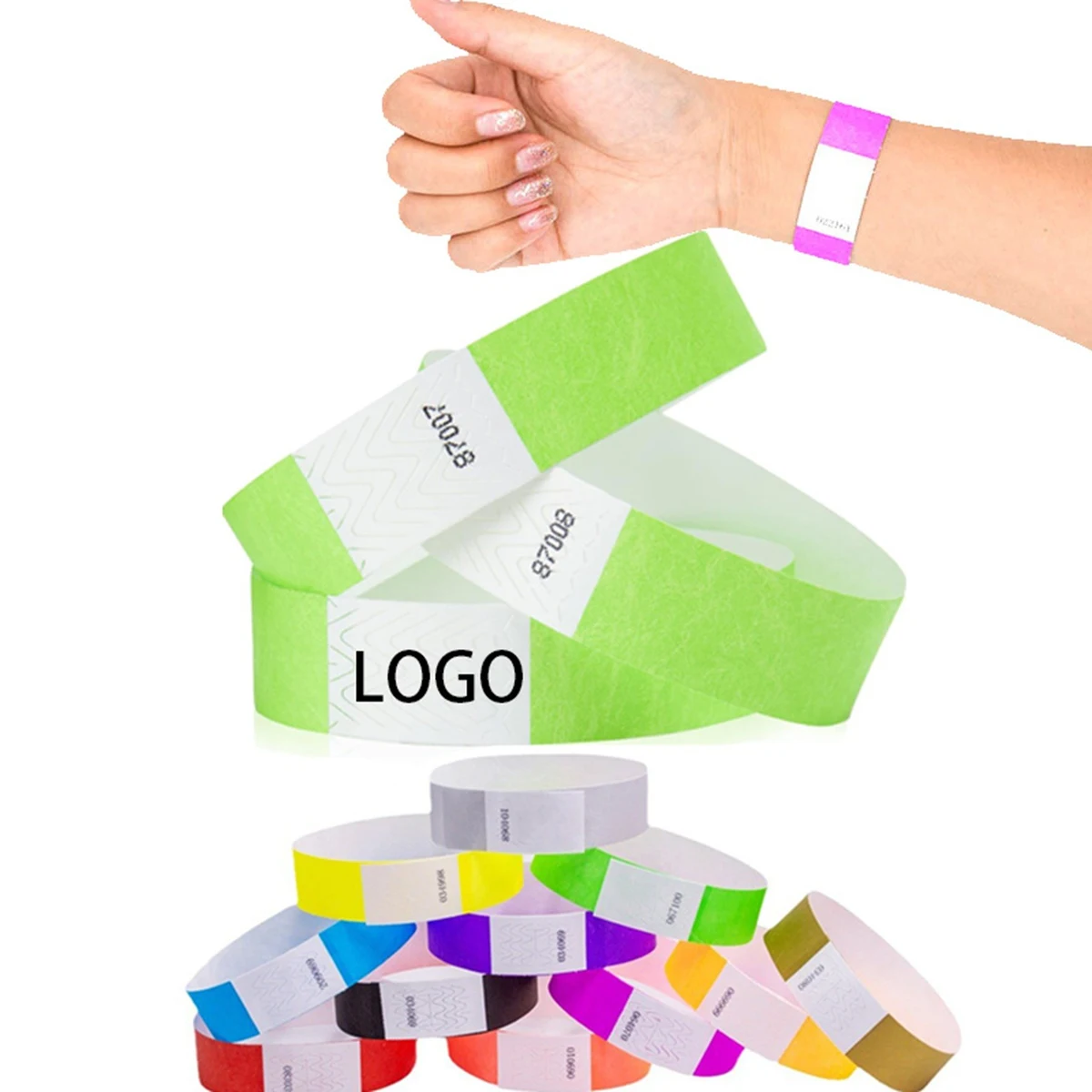 Disposable Paper Bracelet Waterproof Wrist Strap 1