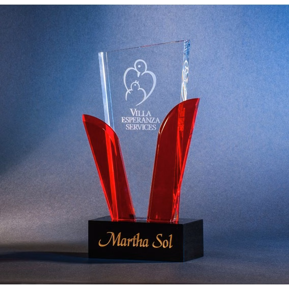 Artistic Expressions Crystal Blooming Crystal Award