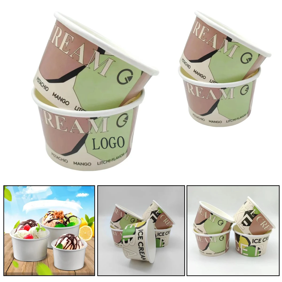 8oz Disposable Ice Cream Bowl 1