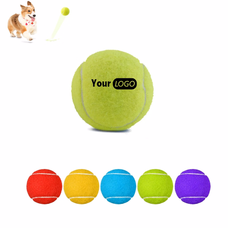MOQ 100pcs Rubber Toy Pets Playing Tennis Ball