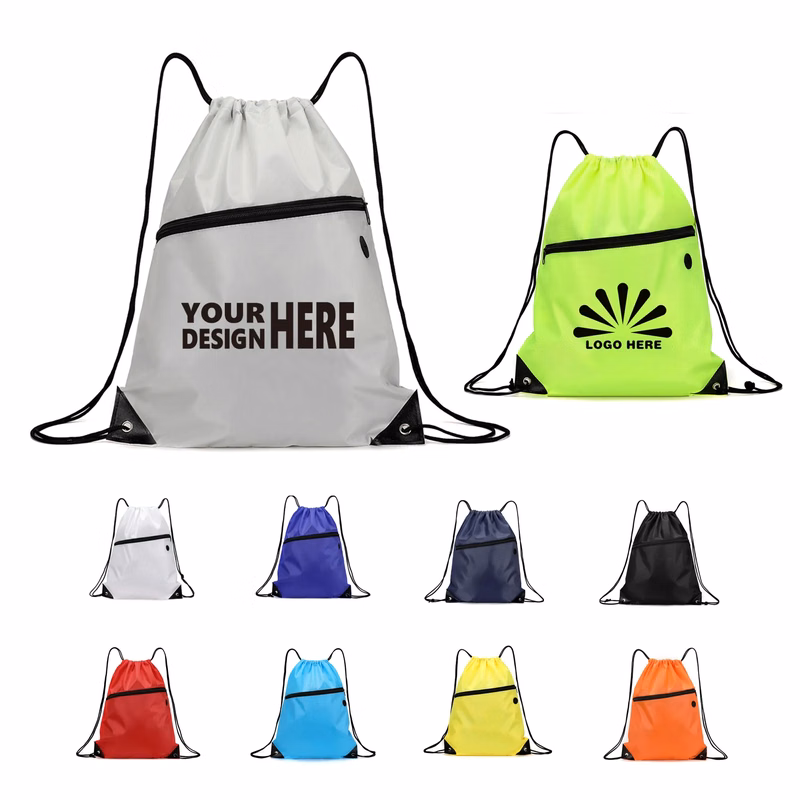 Outdoor Hiking Drawstring Zipper Bag