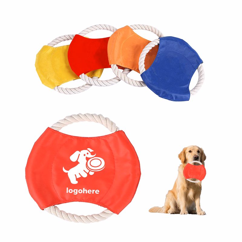 MOQ 50 Personalized Flying Disc Tug of War Dog Toy