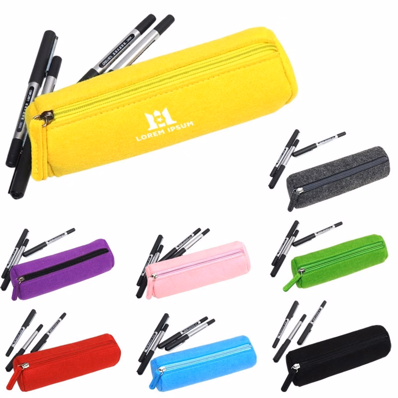 Felt Cylindrical Stationery Organizer for Pens, Pencils