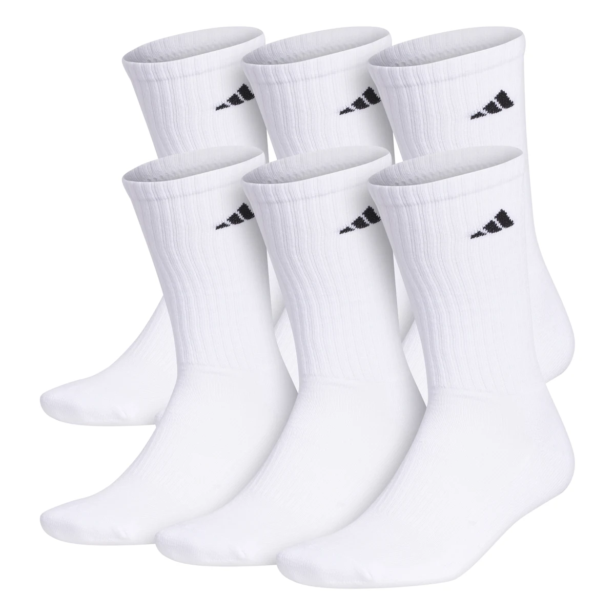 Adidas Men's Athletic Cushioned 6-Pack Crew Sock 1