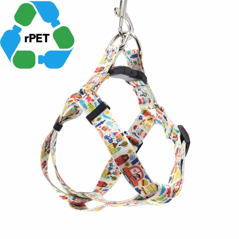 3/4"W x 29"L rPET Eco-friendly Sublimation Strong Pet Vest Harness