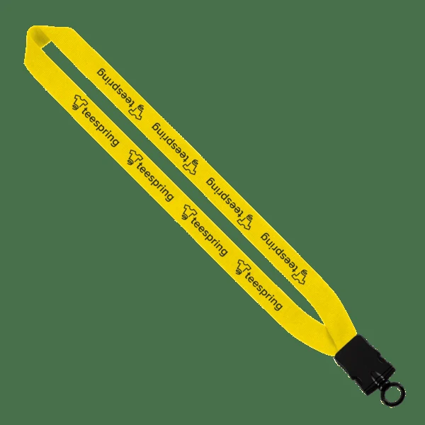 1" Cotton Lanyard with Plastic Snap-Buckle Release & O-Ring
1