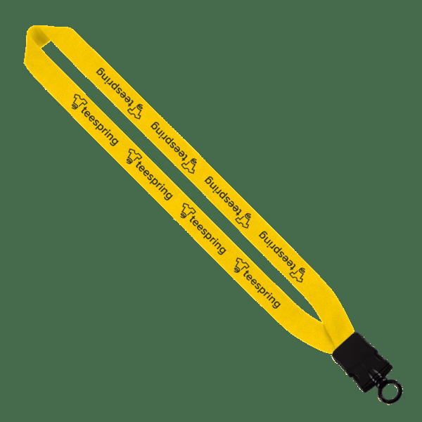 1" Cotton Lanyard with Plastic Snap-Buckle Release & O-Ring