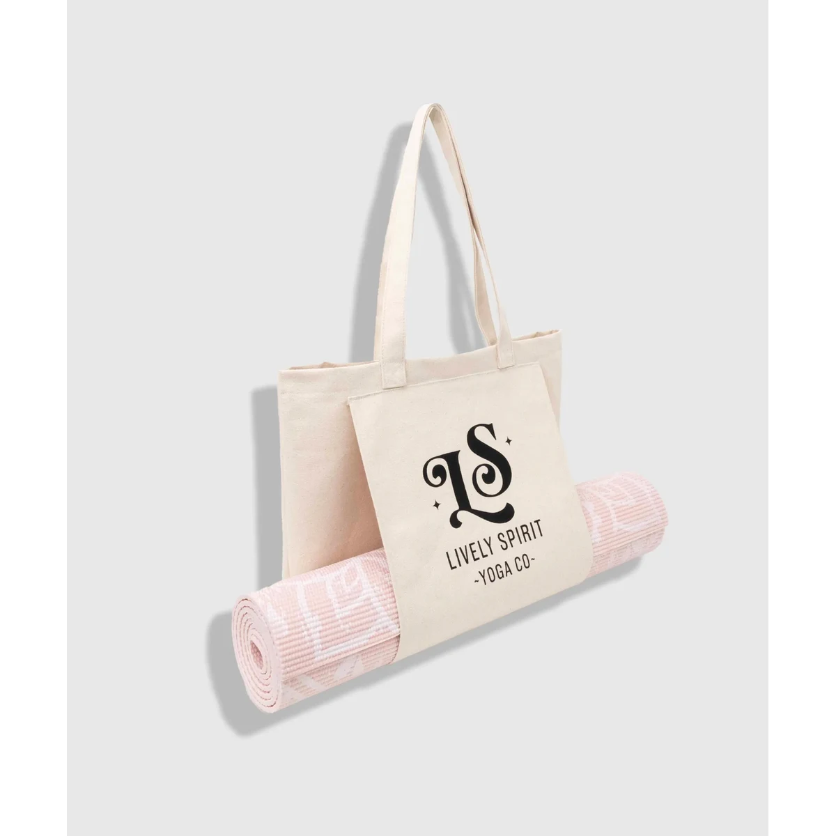 Canvas Yoga Tote with Mat Pouch / Sleeve 1