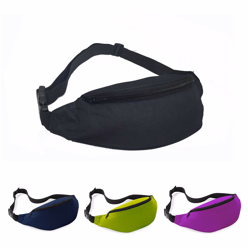 2 Zippered Polyester Fanny Pack