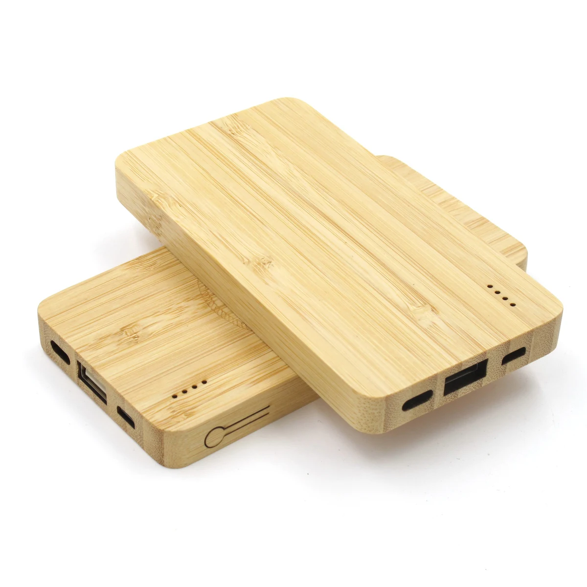 5000mAh Bamboo Dual Port Power Bank 1