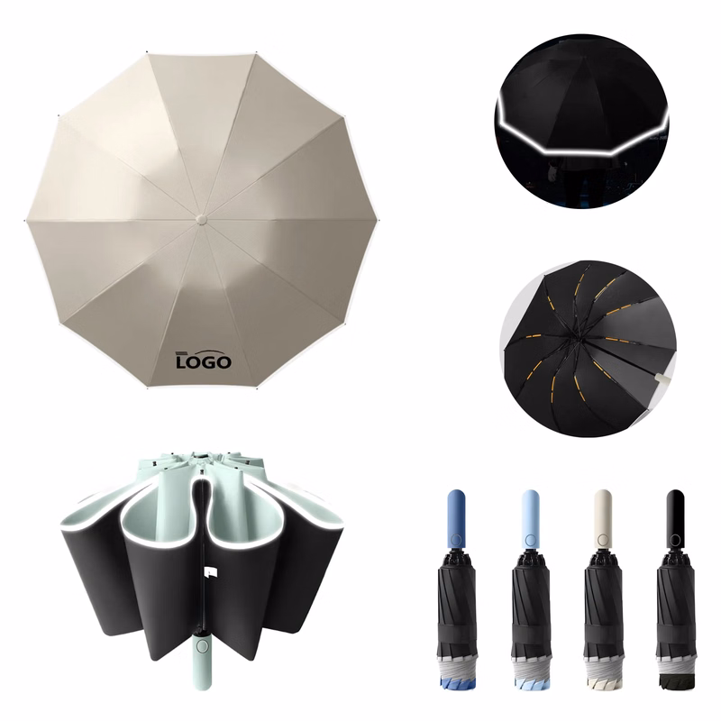 20 Rib Reverse Auto Reflective Umbrella