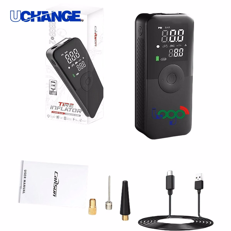 Inflator Pump with LED Light and Power Bank