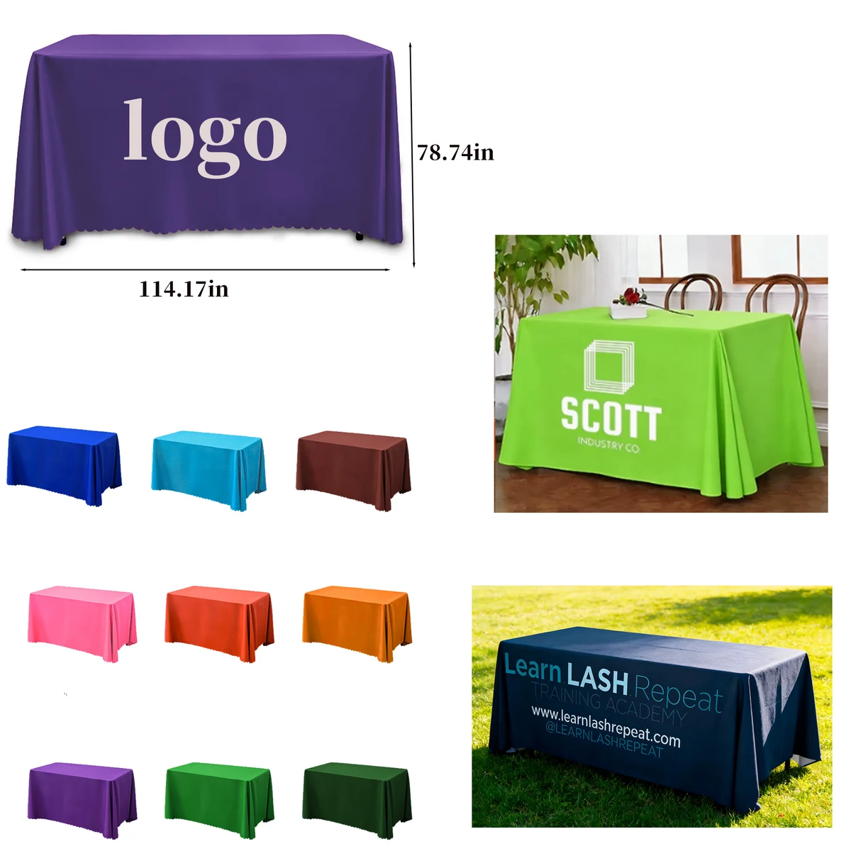 Custom Logo Conference Advertising Tablecloth 1