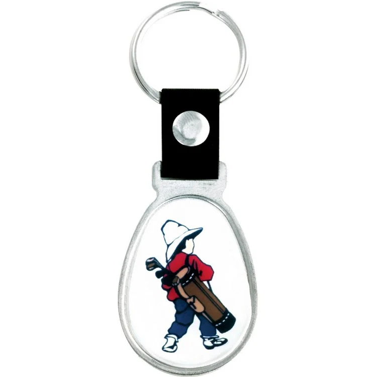 Vibraprint® Bright Silver Keytag (1-3/8") 1