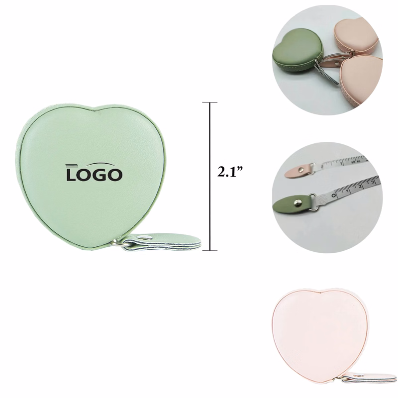 MOQ50 Heart Shaped Retractable Tape Measure Portable