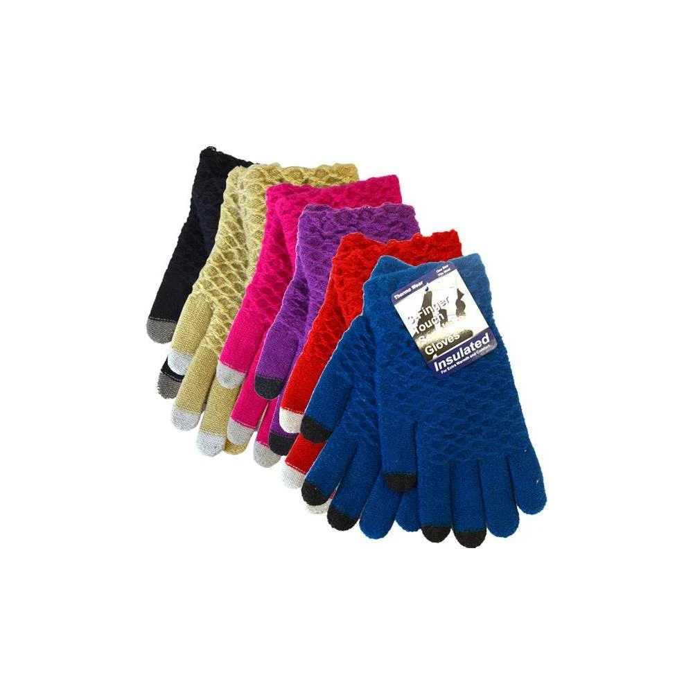 Women's Winter Knitted Touch Gloves Assorted 1