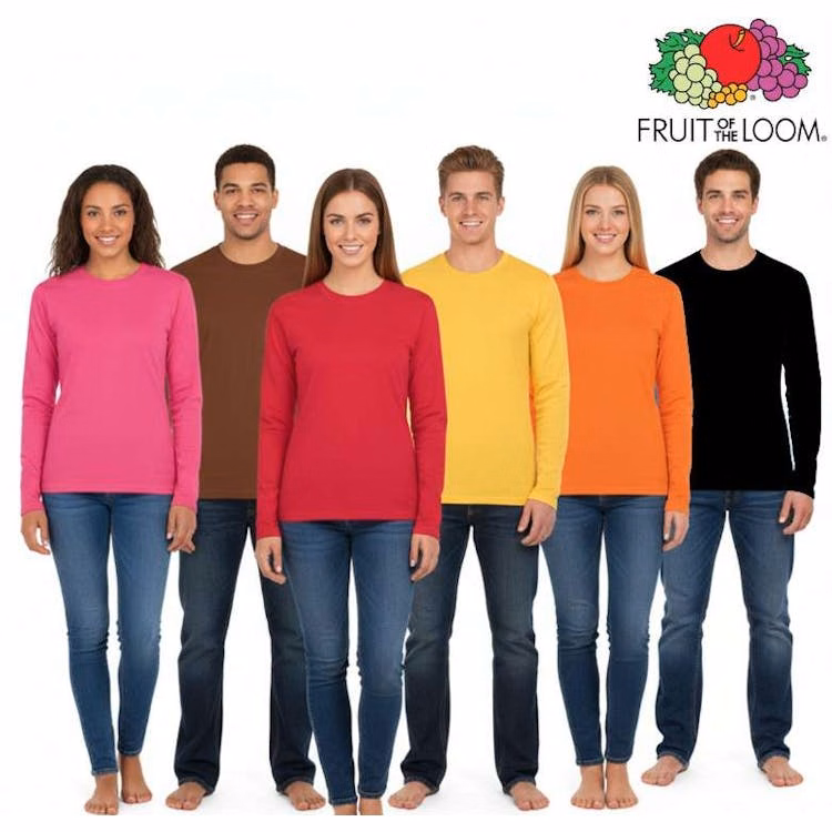 Fruit of the Loom Unisex Long Sleeve - Size Medium