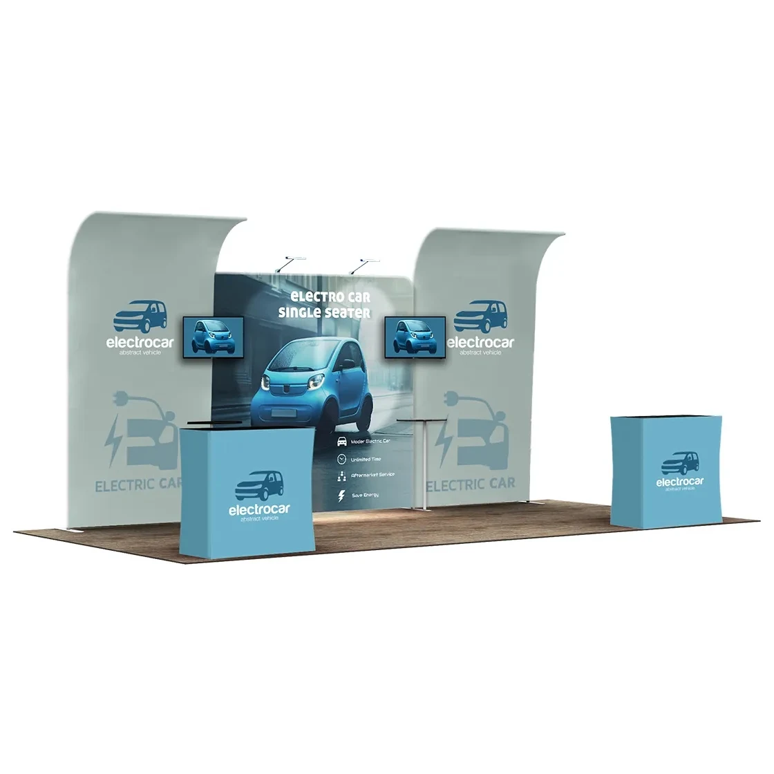 20ft Inline Trade Show Booth - Modular Setup 1