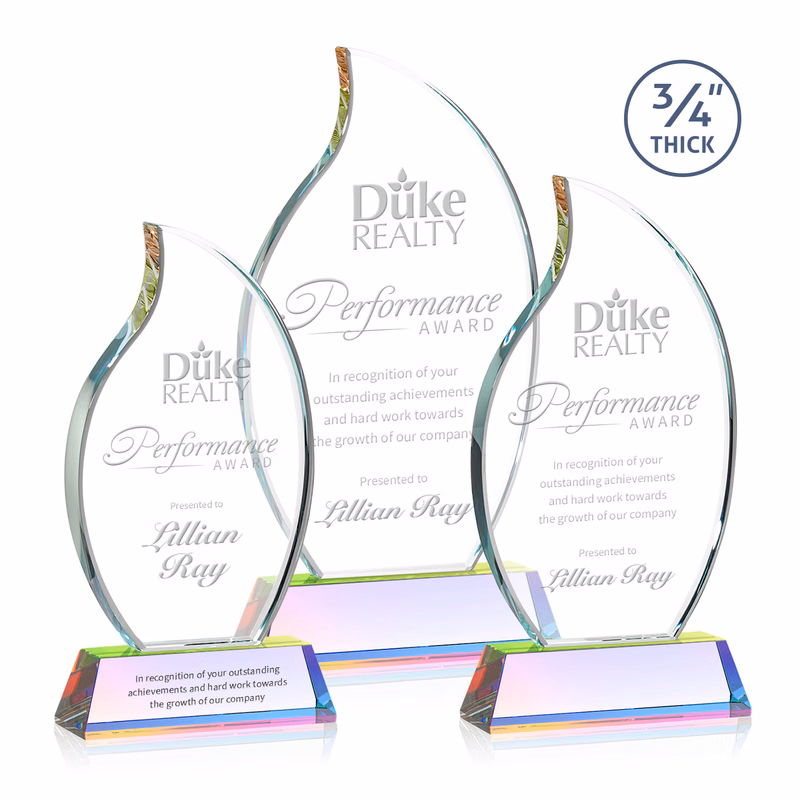 Croydon Flame Award on Newhaven Base - Prismatic