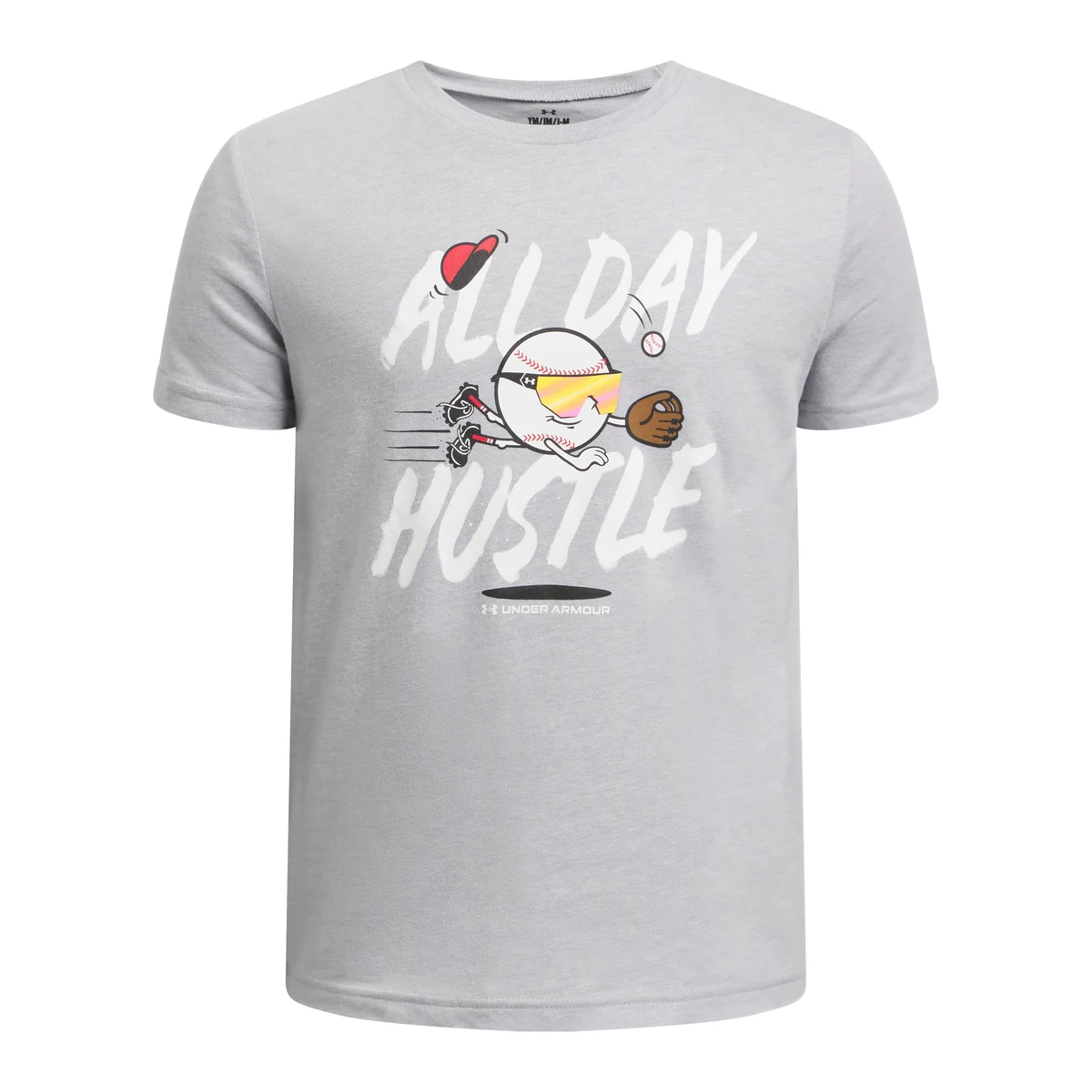 UA Baseball Hustle Boys' Short Sleeve 1