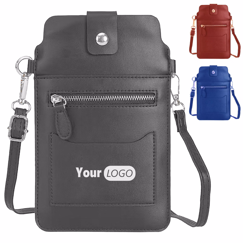 Polyurethane Solid Color Multifunctional Crossbody Bag