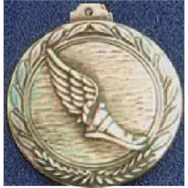 Stock Cast Winged Foot Medal Medallion