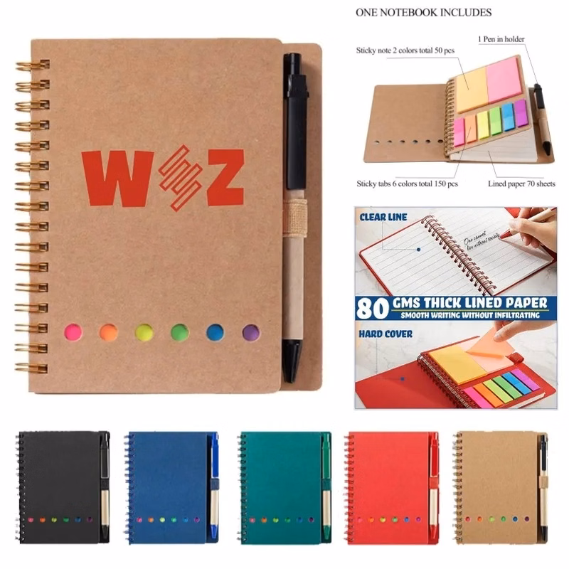 Eco-Friendly Pocket Complete Set Spiral Notebook