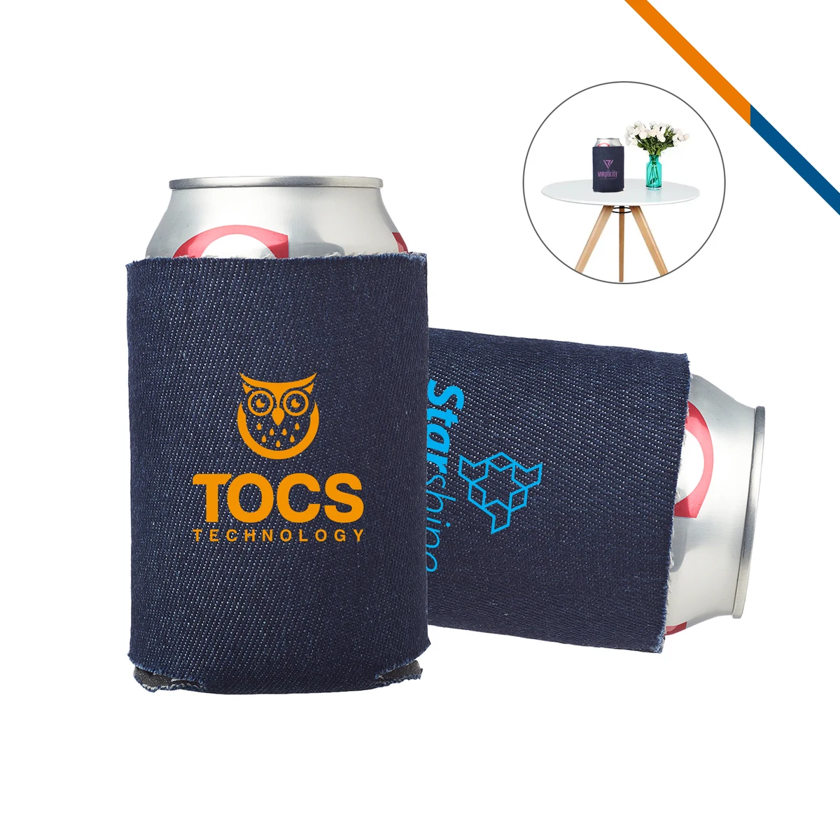 Broster Polyurethane Foam Collapsible Coolie, custom koozie with logo imprint 1
