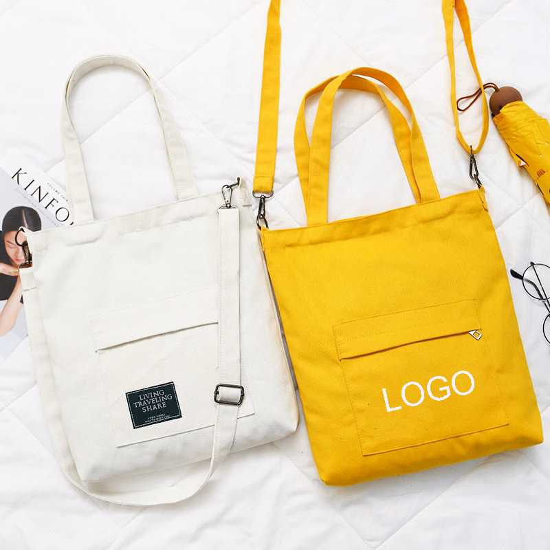 12OZ Polyester Cotton Canvas Sling Tote Bag