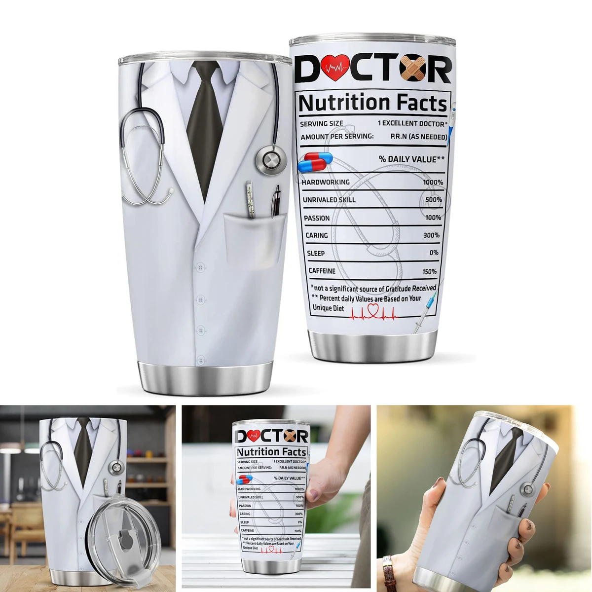 20 Oz Doctor Tumbler Coffee Mug 1