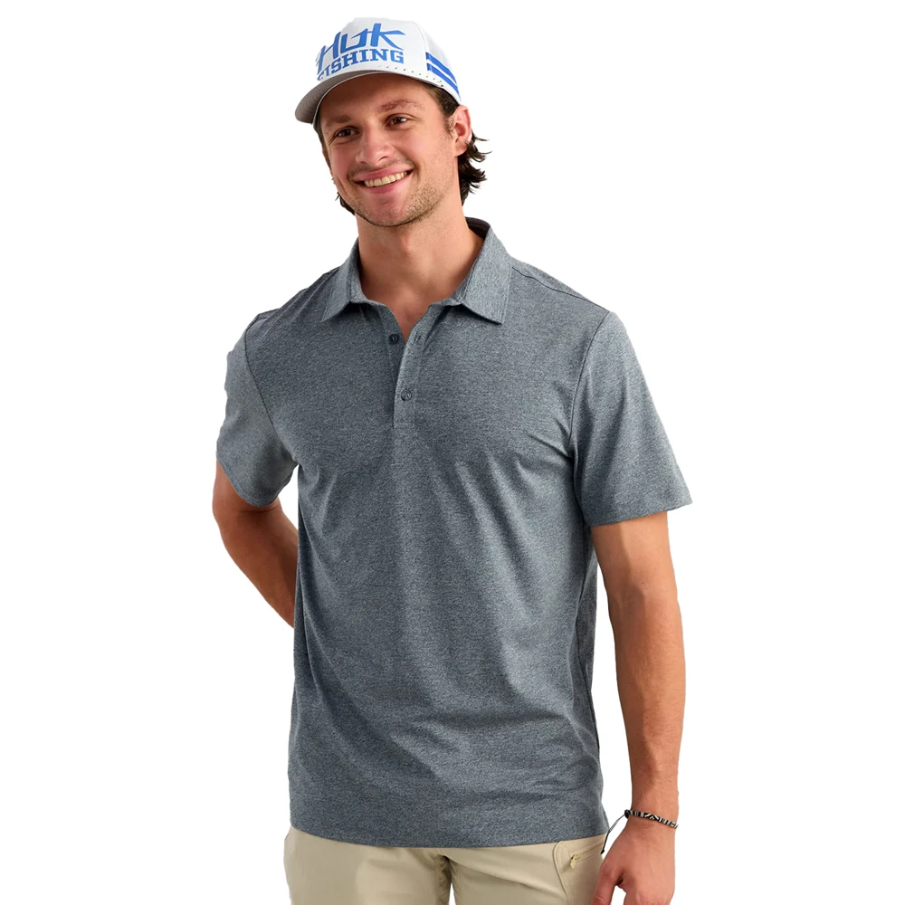 Huk® Men's Lightweight Stretch Performance Polo Shirt with Built in Sun Protection 1
