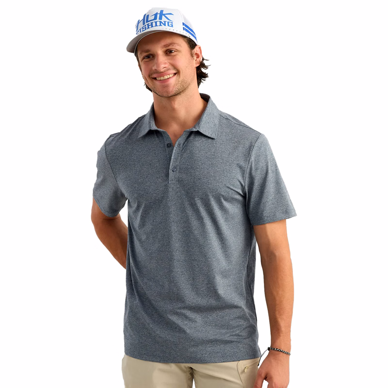Huk® Men's Lightweight Stretch Performance Polo Shirt with Built in Sun Protection