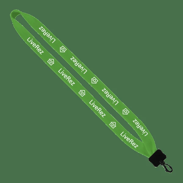 3/4" Cotton Lanyard with Plastic Clamshell & Swivel Snap Hook 1