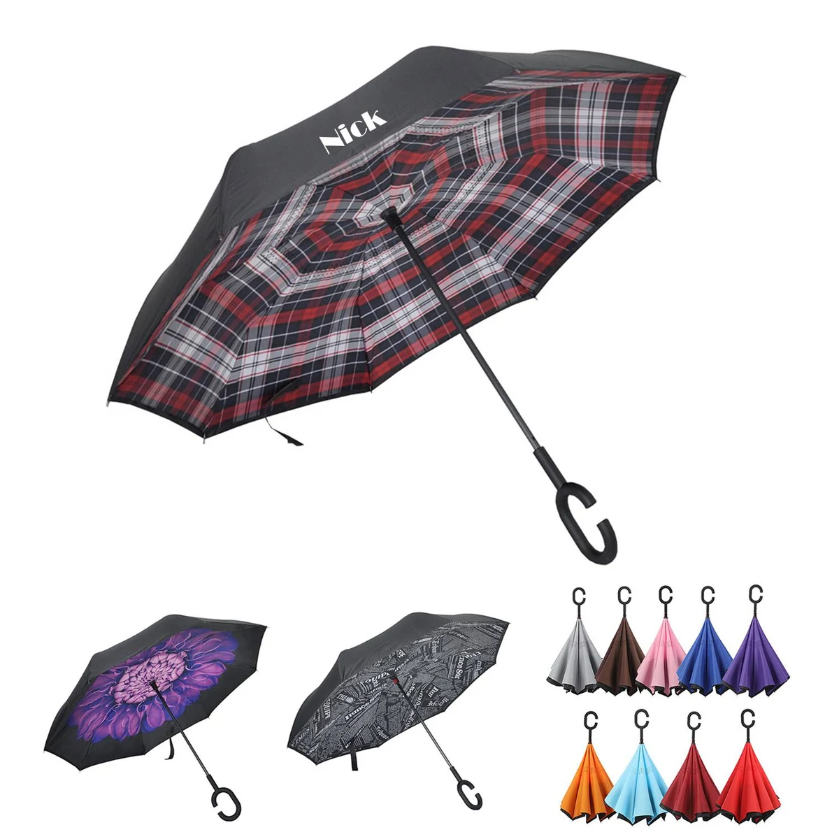 Reverse Umbrella Double C-Handle Customized 1