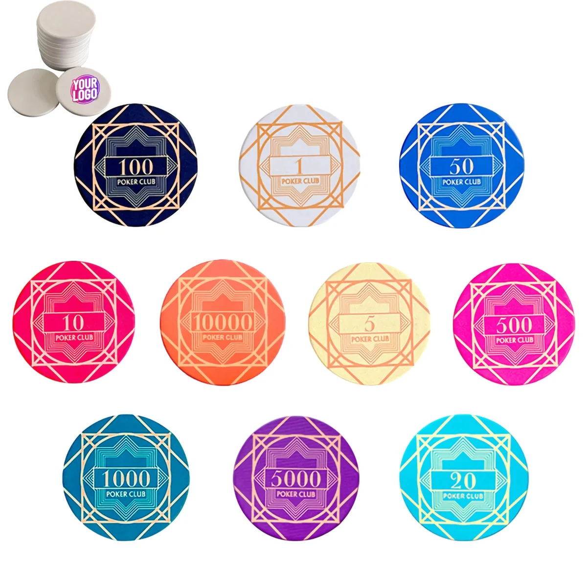 Custom Casino Poker Ceramic Chips 1